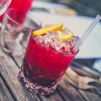 SloeGinFizz im Glas