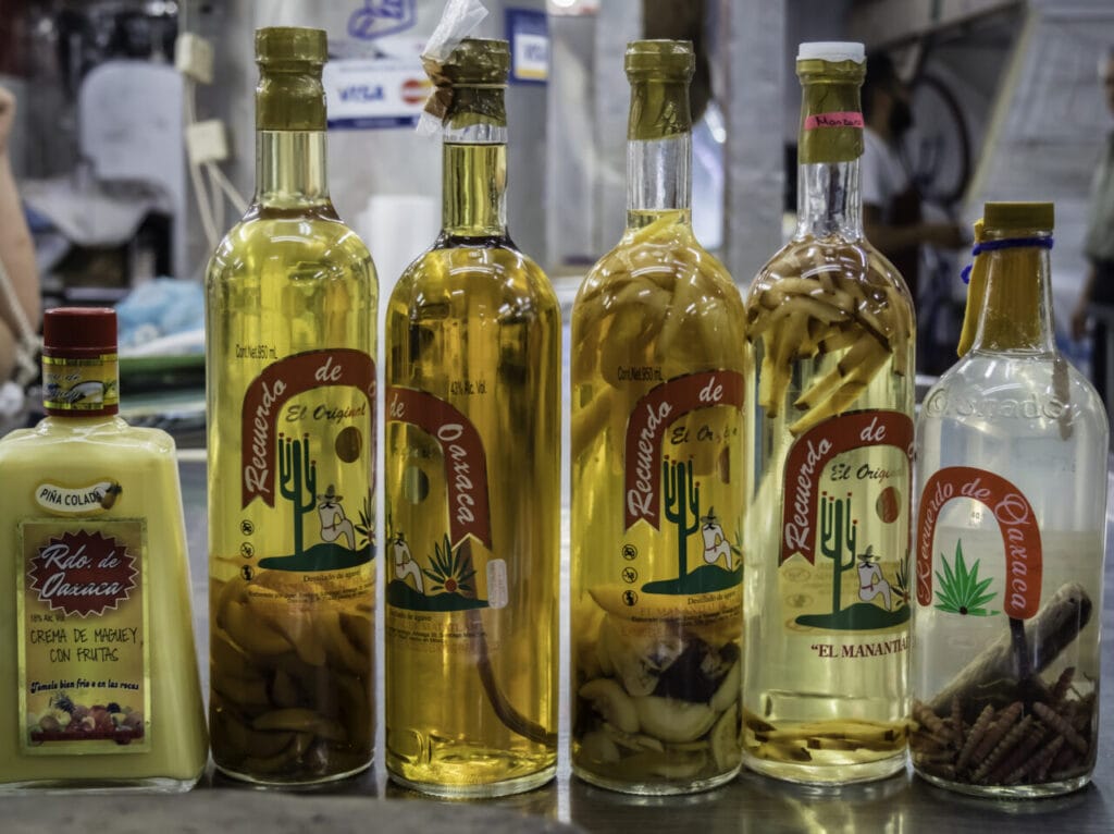 Tequila mit Wurm Flasche